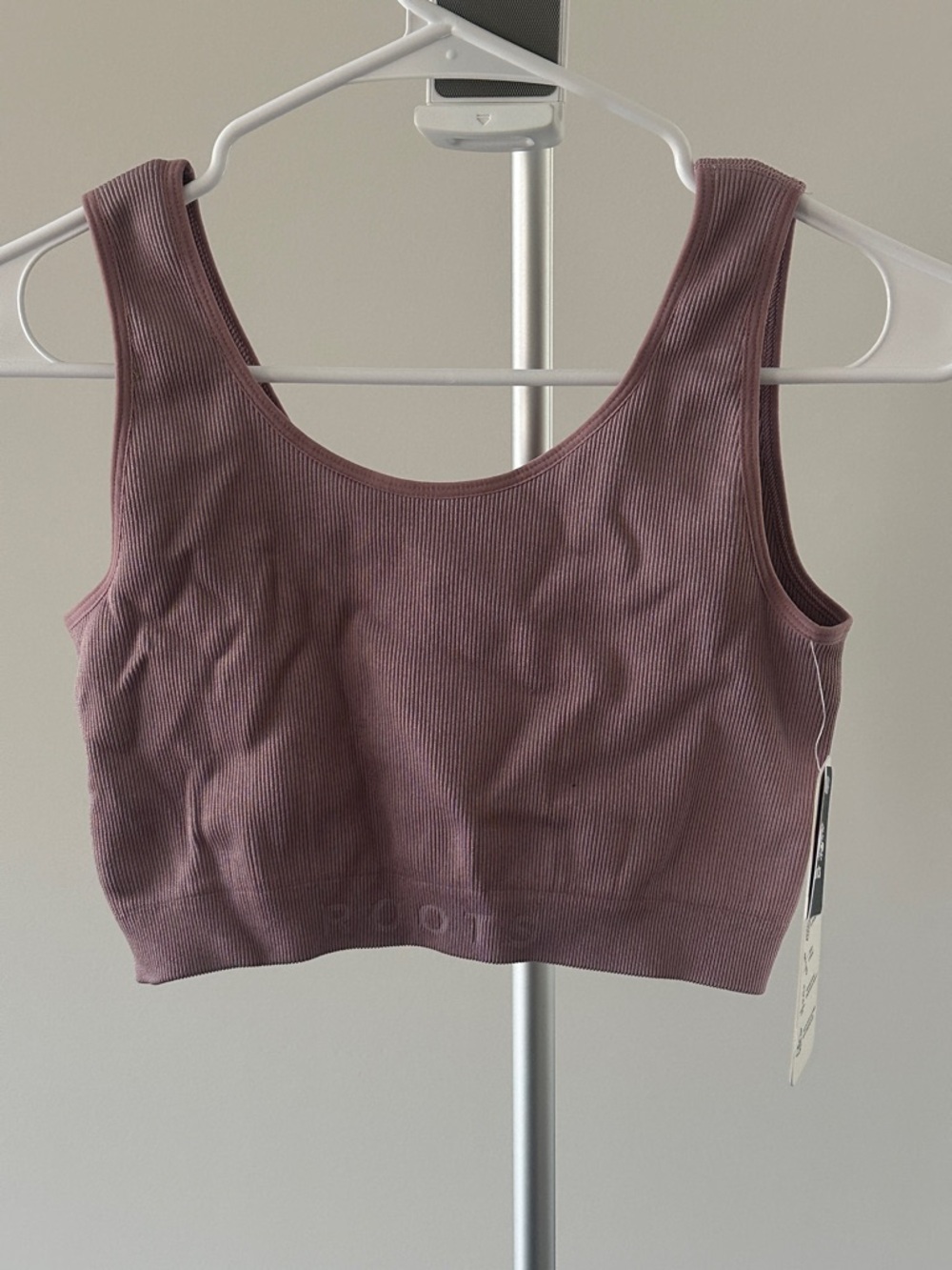 Roots Ribbed Crop Tank - Elderberry Purple